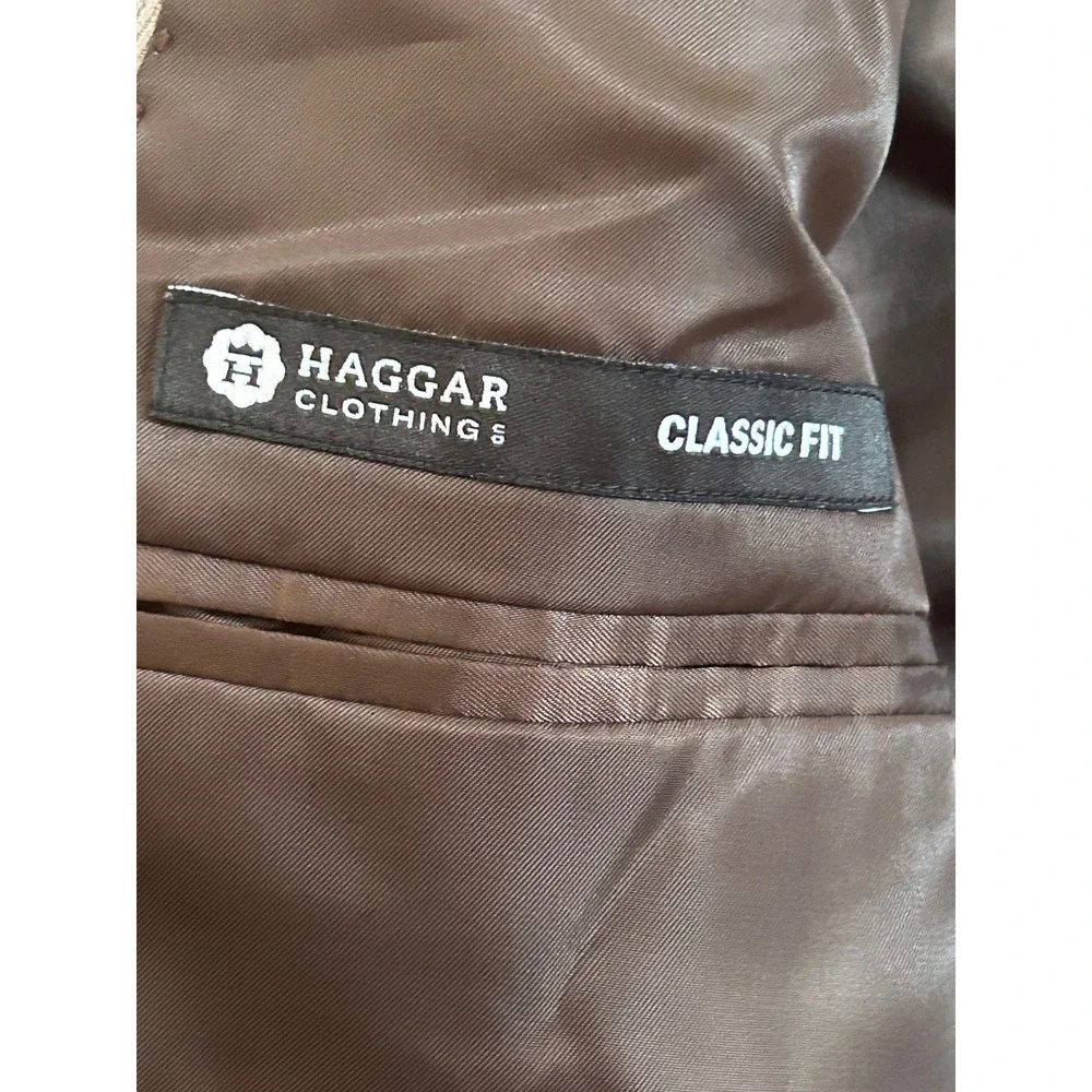 Haggar Mens Tan Corduroy Blazer Classic Fit 2-Button Sport Coat 40R HJ00043